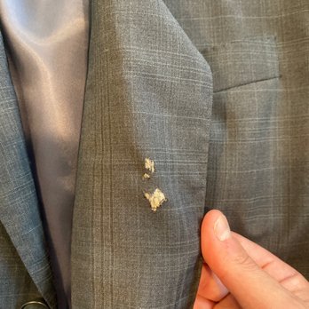 Palm Center Cleaners - Very noticeable ripped lapel - Laundry Services Near Me - Covina, California Palm Center Cleaners - Very noticeable ripped lapel - Laundry Services Near Me - Covina, California