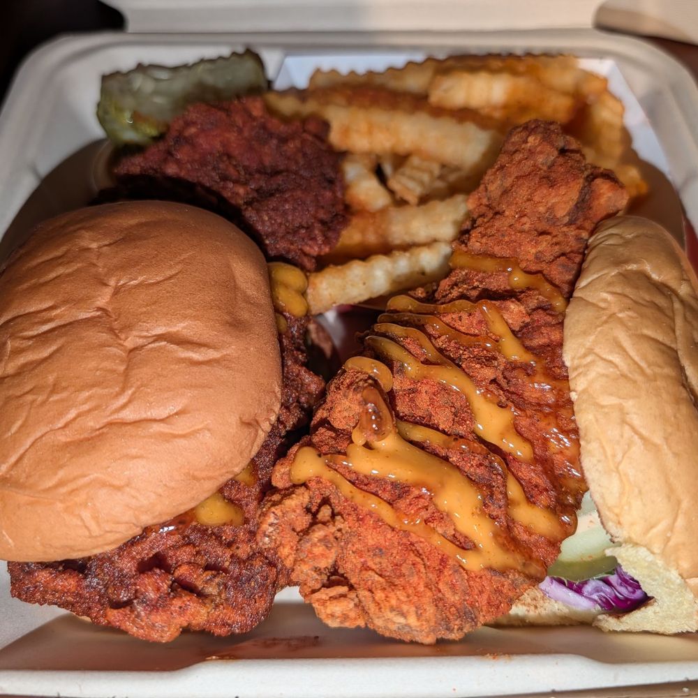Dave's Hot Chicken - Two slider combo, Mild and Lite Mild - Chicken Shop Near Me - Nottingham, Maryland Dave's Hot Chicken - Two slider combo, Mild and Lite Mild - Chicken Shop Near Me - Nottingham, Maryland