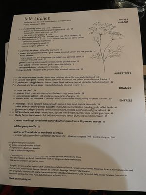 Menu photo 2 Lele Kitchen Los Gatos, CA