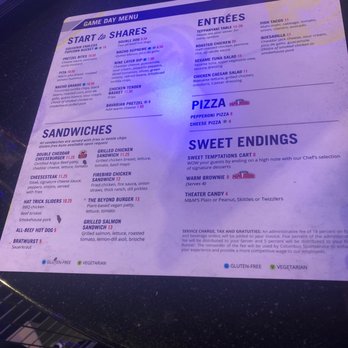 Nationwide Arena - Menu at club level - Stadiums & Arenas Near Me - Columbus, Ohio