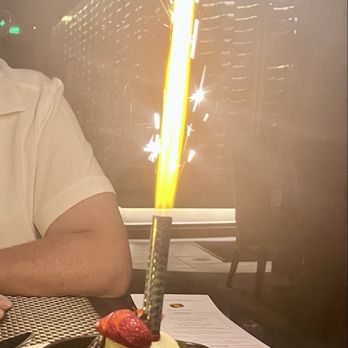 401 Prime - Chocolate cookie skillet and a birthday sparkler for my husband-super cute touch - Steakhouses Near Me - Lancaster, Pennsylvania