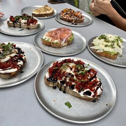 a variety of sandwiches