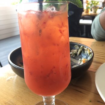 Nina May - Strawberry Peach Mocktail - New American Near Me - Washington, DC, District of Columbia