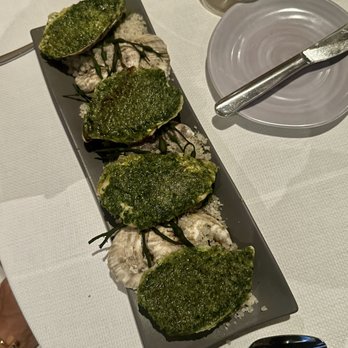 Le Pavillon - HUITRE VANDERBILT | john's river oyster gratinées, hazelnut, parsley-seaweed crust - French Near Me - New York, New York Le Pavillon - HUITRE VANDERBILT | john's river oyster gratinées, hazelnut, parsley-seaweed crust - French Near Me - New York, New York