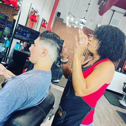 Knockouts Haircuts & Grooming - Debra j! Doing her magic !