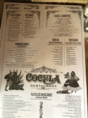 Menu photo 1 Hacienda Cocula Countryside, IL Menu photo 1 Hacienda Cocula Countryside, IL