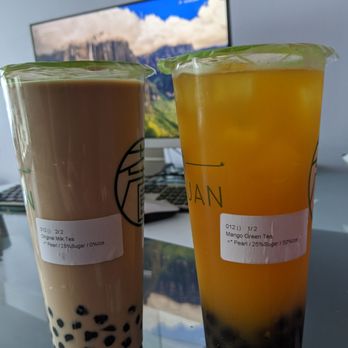Cha Yuan - two drinks on a table - Bubble Tea Near Me - Vancouver, British Columbia