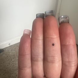 Pointer finger is the one that broke the next day with my real nail underneath