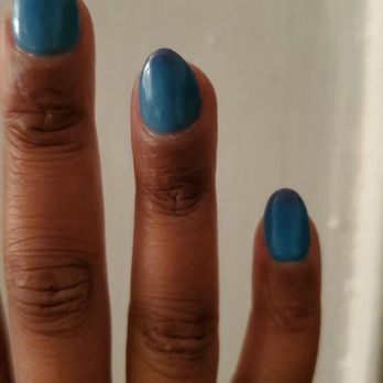 Kimmi's Nail Salon - Crooked filed nail after I had to try correcting it myself in the nail shop because technician kept saying it was straight. - Nail Salons Near Me - Mastic, New York Kimmi's Nail Salon - Crooked filed nail after I had to try correcting it myself in the nail shop because technician kept saying it was straight. - Nail Salons Near Me - Mastic, New York