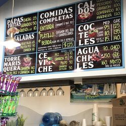 Plaza Las Misiones - Menú de Sinaloa mariscos dentro del mall 06/2018