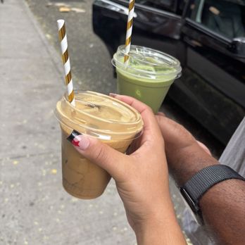 Caffe Paradiso - Salted Brown Butter & Oat latte and a Matcha - Coffee & Tea Near Me - New York, New York
