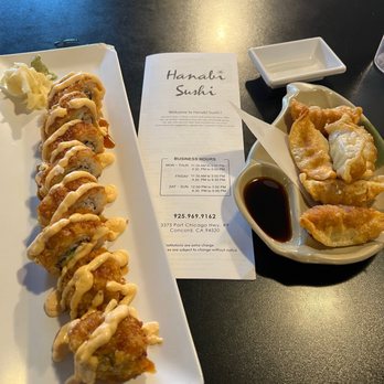 Hanabi Sushi - two plates of food on a table - Japanese Near Me - Concord, California