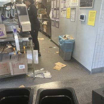 Taco Bell - The kitchen where they're prepping food. The counters were just as bad! - Fast Food Near Me - Manhattan, Kansas Taco Bell - The kitchen where they're prepping food. The counters were just as bad! - Fast Food Near Me - Manhattan, Kansas