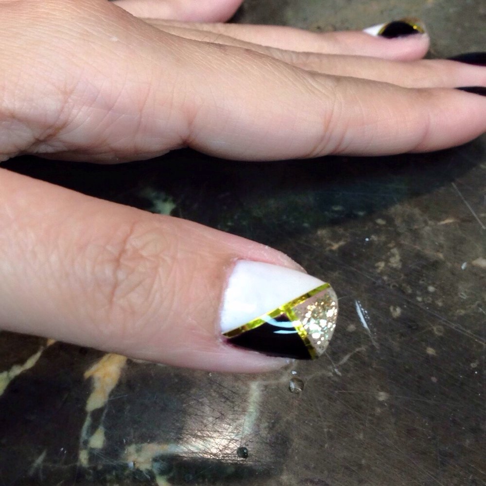Nails Chateau - Dark purple with beige and gold. All gel with gold linings. - Nail Salons Near Me - Elk Grove, California Nails Chateau - Dark purple with beige and gold. All gel with gold linings. - Nail Salons Near Me - Elk Grove, California