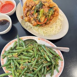 Sautéd green beans and the the birds nest a 10/10 Sautéd green beans and the the birds nest a 10/10