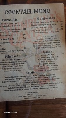 Menu photo 3 Stumblina’s Cantina Cave Creek, AZ