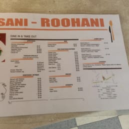 Take out menu Take out menu