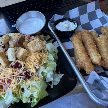Hawg Dawgs - The side salad with ranch and calamari fries were a perfect lunch combo. - Hot Dogs Near Me - Valley Springs, California Hawg Dawgs - The side salad with ranch and calamari fries were a perfect lunch combo. - Hot Dogs Near Me - Valley Springs, California