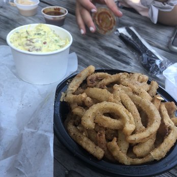 DCity Smokehouse - Onion rings and potato salad - Barbeque Near Me - Washington, DC, District of Columbia