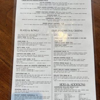 Harlow - Menu - Vegan Near Me - Portland, Oregon