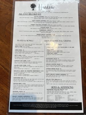 Menu photo 8 Harlow Portland, OR