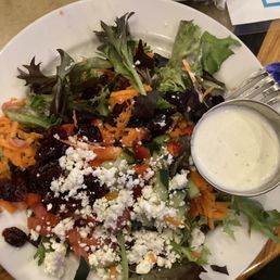 House salad with ranch - get it without cranberries House salad with ranch - get it without cranberries