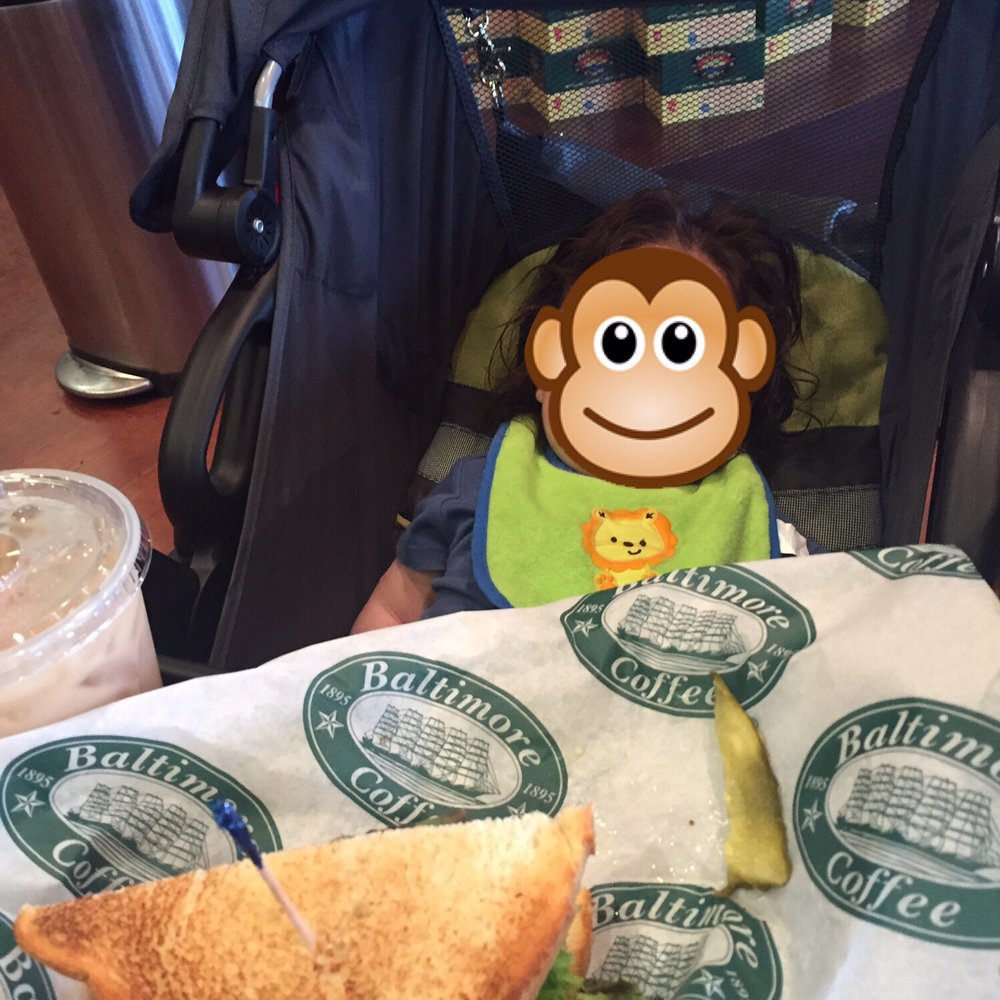 Baltimore Coffee & Tea - The kiddo holding my turkey and Brie and iced Tiger Chai - Coffee & Tea Near Me - Frederick, Maryland Baltimore Coffee & Tea - The kiddo holding my turkey and Brie and iced Tiger Chai - Coffee & Tea Near Me - Frederick, Maryland