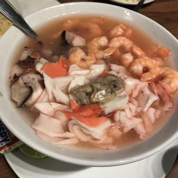 Coni'Seafood - Campechana- ended up with only 1 oyster and its fake crab or krab! Skip this one - Seafood Near Me - Los Angeles, California