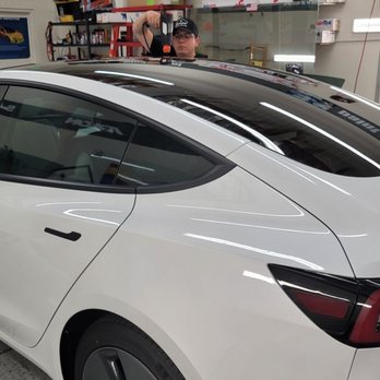 Dwraps - Tesla model 3 getting tinted. - Home Window Tinting Near Me - Simi Valley, California