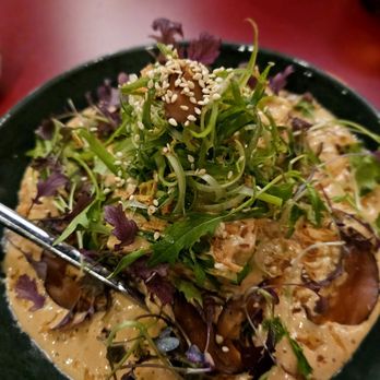 Phoenix Palace - Chilled Tofu. $12. Excellent dish. Nice touched with the pickled mushrooms - Cantonese Near Me - New York, New York