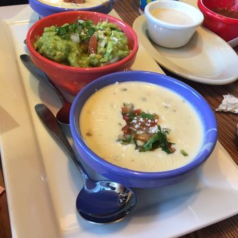 Pablo's Mexican Kitchen - Appetizer trio - queso, 5 layer dip, and housemade guac - Mexican Near Me - Richmond, Texas Pablo's Mexican Kitchen - Appetizer trio - queso, 5 layer dip, and housemade guac - Mexican Near Me - Richmond, Texas