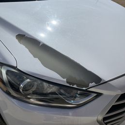 Peeling paint on hood Peeling paint on hood