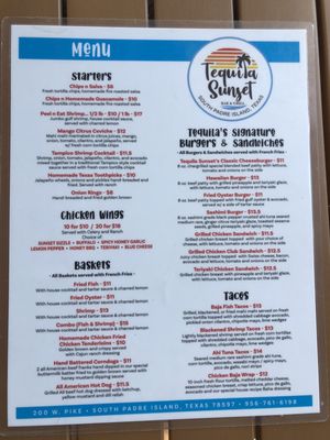 Menu photo 5 Tequila Sunset South Padre Island, TX Menu photo 5 Tequila Sunset South Padre Island, TX