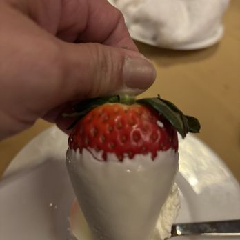 Hugo's Cellar - Huge chocolate covered strawberry - American Near Me - Las Vegas, Nevada