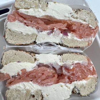 Bagels by Jarrett - Everything Bagel with Plain Cream Cheese and Lox - Bagels Near Me - West Orange, New Jersey Bagels by Jarrett - Everything Bagel with Plain Cream Cheese and Lox - Bagels Near Me - West Orange, New Jersey