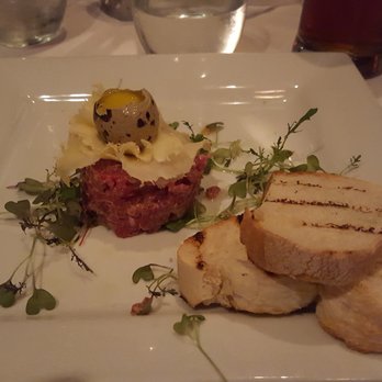 Veloute Bistro & Catering - Winterlicious 2016 | Beef tartar with quail egg on top - Italian Near Me - Etobicoke, Ontario