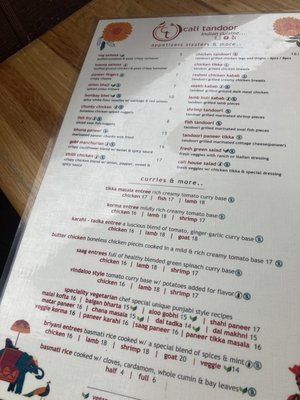 Menu photo 7 Cali Tandoor Culver City, CA