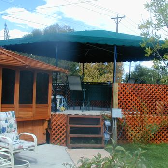 Pride City Awning & Canvas - Five sided deck cover beside hot tub. - Awnings Near Me - Pueblo, Colorado Pride City Awning & Canvas - Five sided deck cover beside hot tub. - Awnings Near Me - Pueblo, Colorado
