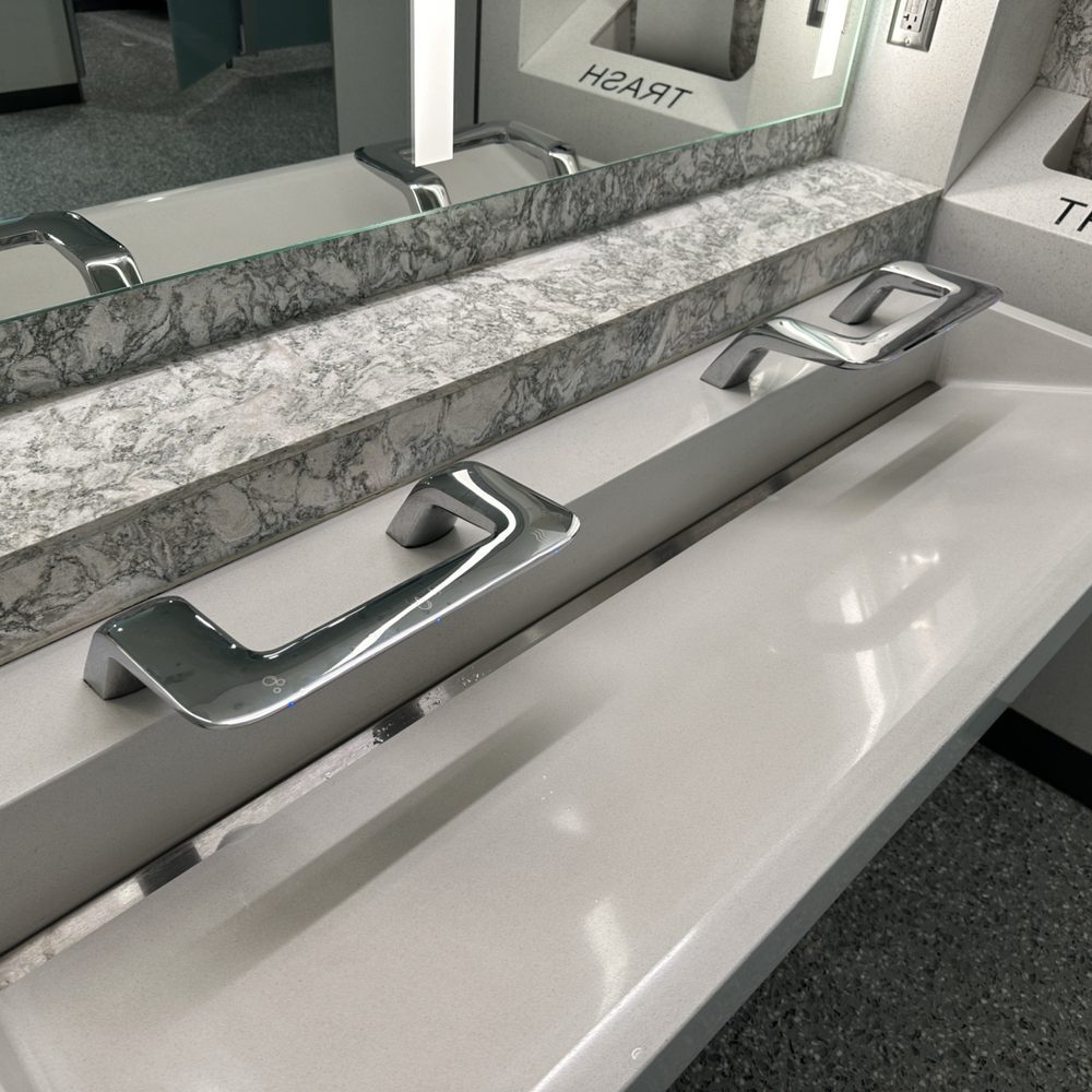 Frederick W. Smith International Airport - MEM - Super updated bathrooms with the sink where it's all automated touchless and all in one - Airports Near Me - Memphis, Tennessee