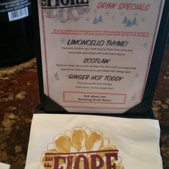 Cafe Fiore - Drink specials - Italian Near Me - Ventura, California