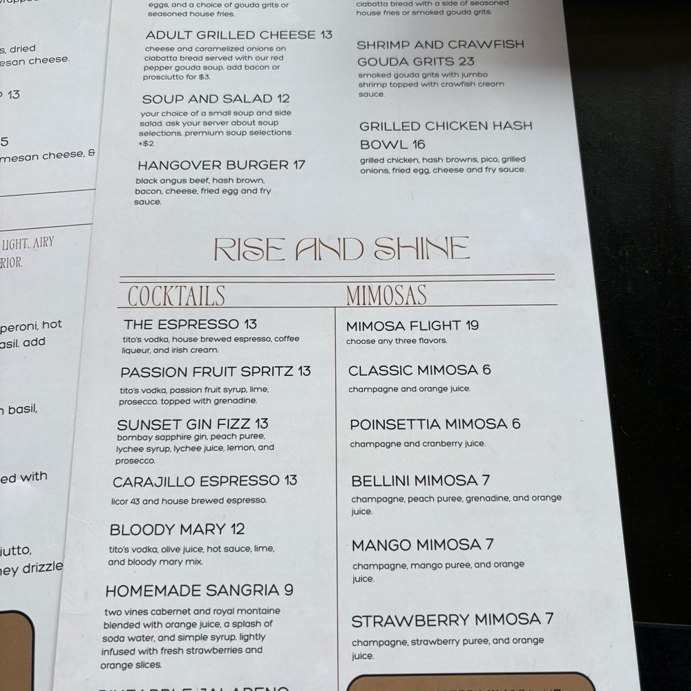 LUMORA - Menu - New American Near Me - Covington, Louisiana