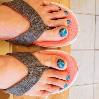Creative Nails and Spa - Deluxe pedicure with decals!! So pretty!! - Nail Salons Near Me - Seattle, Washington Creative Nails and Spa - Deluxe pedicure with decals!! So pretty!! - Nail Salons Near Me - Seattle, Washington