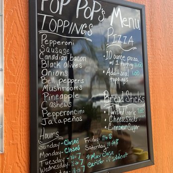 Pop Pop's Pizza - MENU - Pizza Near Me - McFarland, California