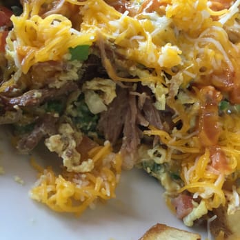 Kickback Jack's - Santa Fe scramble with carnitas - American Near Me - Rancho Cucamonga, California Kickback Jack's - Santa Fe scramble with carnitas - American Near Me - Rancho Cucamonga, California