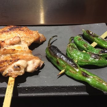 Yakitori Hachibei - Teba Shii (chicken wing) and Shishito peppers - Japanese Near Me - Honolulu, Hawaii Yakitori Hachibei - Teba Shii (chicken wing) and Shishito peppers - Japanese Near Me - Honolulu, Hawaii
