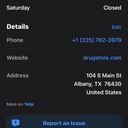 Sanders Drug Store - Apple Maps description