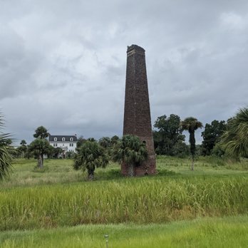 Butler Island Plantation - The smokestack from the steam-operated rice mill at Butler Island Plantation - Landmarks & Historical Buildings Near Me - Darien, Georgia