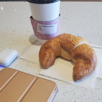 9 Rabbits Bakery - Lavender latte and fresh croissant. Both delicious! - Bakeries Near Me - Dallas, Texas 9 Rabbits Bakery - Lavender latte and fresh croissant. Both delicious! - Bakeries Near Me - Dallas, Texas