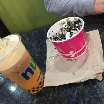 Nu Ice & Drinks - Coconut Thai tea and sea salt caramel ice combo - Desserts Near Me - Houston, Texas Nu Ice & Drinks - Coconut Thai tea and sea salt caramel ice combo - Desserts Near Me - Houston, Texas