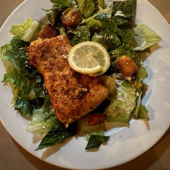 Josephine's Modern American Bistro - Caesar salad with added Seared Scottish Salmon - Wine Bars Near Me - Flagstaff, Arizona